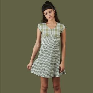 UNIF green gingham dress